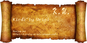 Király Uriel névjegykártya